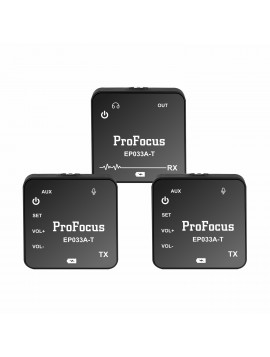 Smart Microphone FM60 Dual Transmitter Microphone For Your Videos By ProFocus (EP033A-T)