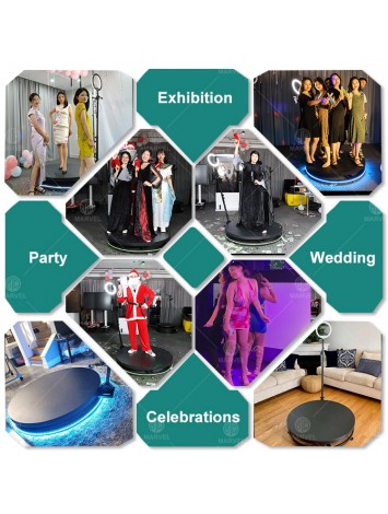 2.5ft Video Spinny Portable 360 Video spinner Rotating 360 Degree Slow Motion Video Photo Booth for Weddings