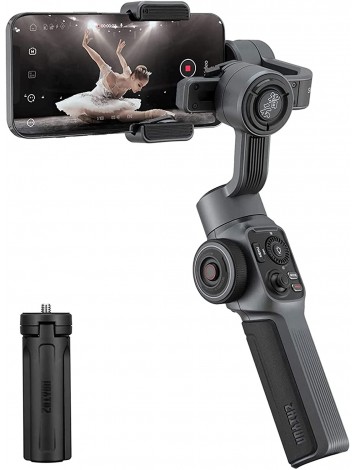 Zhiyun Smooth 5 3-Axis Focus Pull & Zoom Capability Handheld Gimbal Stabilizer For Smartphone, Compatible With IPhone 13 Pro Max Mini 12 11 XS XR X 8 7 6 Plus Android Samsung Galaxy S8+ S8 S7 S6 S5