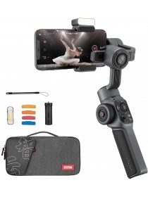 Zhiyun Smooth 5 Combo Gimbal Stabilizer, 3-Axis Handheld Smartphone Gimbal With Grip Tripod Vlog LED Fill Light For IPhone Android