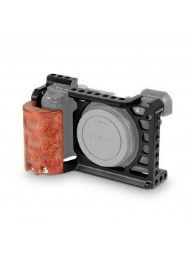 SmallRig Cage with Wooden Hand Grip for Sony Alpha A6500/ILCE-6500 4K Digital Mirrorless Camera - 2097