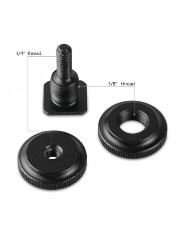 SMALLRIG 1631 COLD SHOE ADAPTER WITH 3 8 TO 1 4  THREAD (2PCS PACK) 