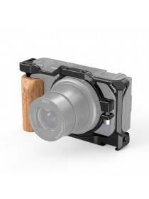 SmallRig Camera Cage with Wooden Handgrip for Sony ZV-1F / ZV1 Camera 
