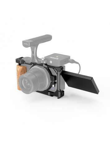 SmallRig Camera Cage with Wooden Handgrip for Sony ZV-1F / ZV1 Camera 