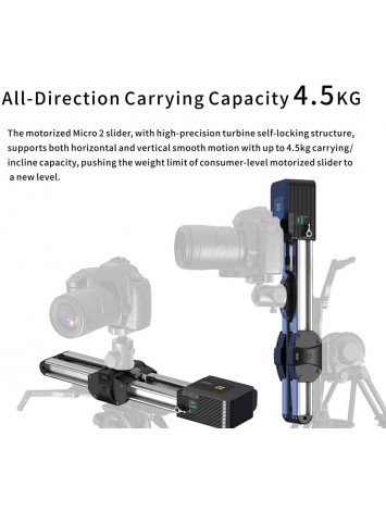 Zeapon Micro 2 Camera Slider Load up to 17.5 lbs/8 kg Aluminum Alloy Camera Track Slider Video Stabilizer Rail with 36 Bearings and 1/4-3/8 Quick Release Plate Total Travel Distance 54cm/21in 