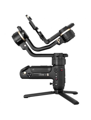 Zhiyun Crane 3S 3-Axis Handheld Gimbal Stabilizer for DSLR Cameras and Camcorder, 6.5kg Payload, Extendable Roll Axis, 12 Hours or Longer Continuous Uptime, DC-in, TransMount SmartSling Handle